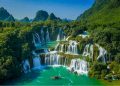 Thác Bản Giốc với ba tầng đá vôi chủ đạo