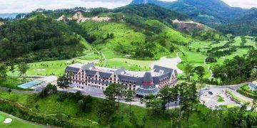 Resort hồ Tuyền Lâm Đà Lạt Swiss Belresort nhìn từ trên cao